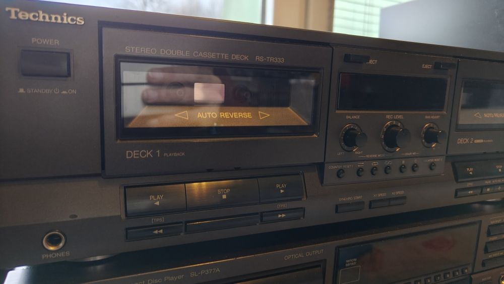 Magnetofon dwukasetowy / deck iTechnics RS TR333 , sprawny ,  zadbany