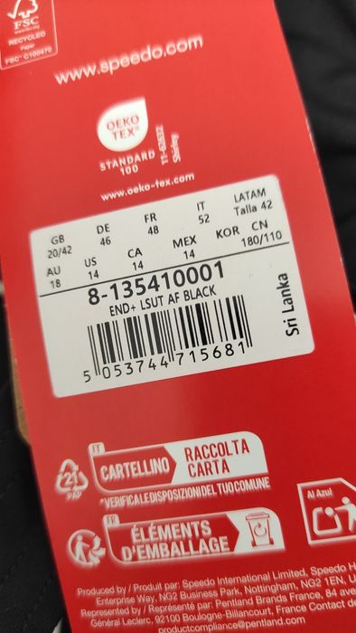 Strój kąpielowy jednoczęściowy Speedo Eco endurance+ legsuit czarny 46