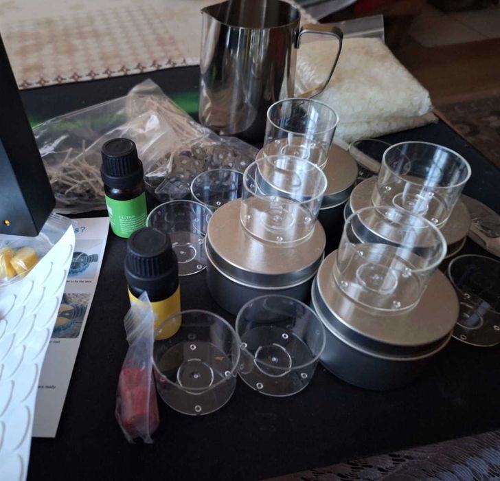 80w1 XXL Duży Zestaw Do Robienia świec Sojowych Wosk DIY Na Prezent