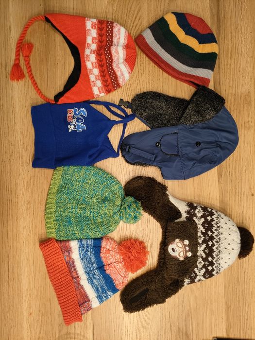 Ciepła czapka uszanka chłopięca Czapki zimowe z polarem 2-4 lat