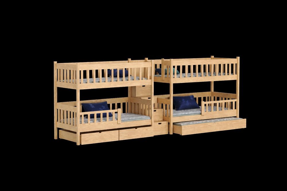 Łóżko piętrowe ze schodami