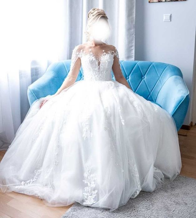 Suknia ślubna księżniczka r38 + 2suknia gratis