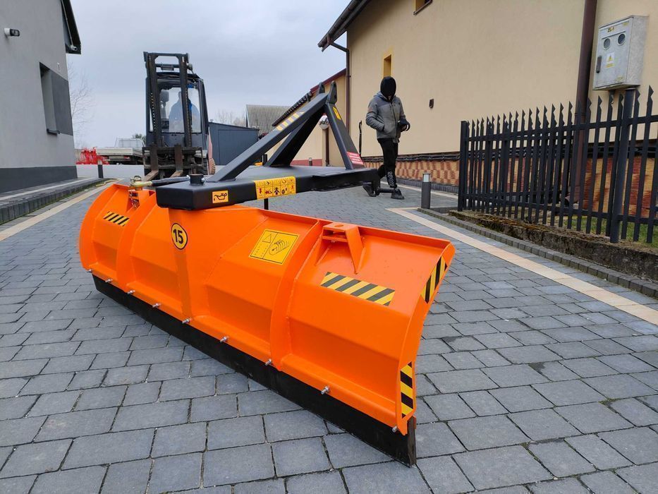 Pług do śniegu spych-do ciągnika na tył-OBROTOWY-solidny blacha 4mm