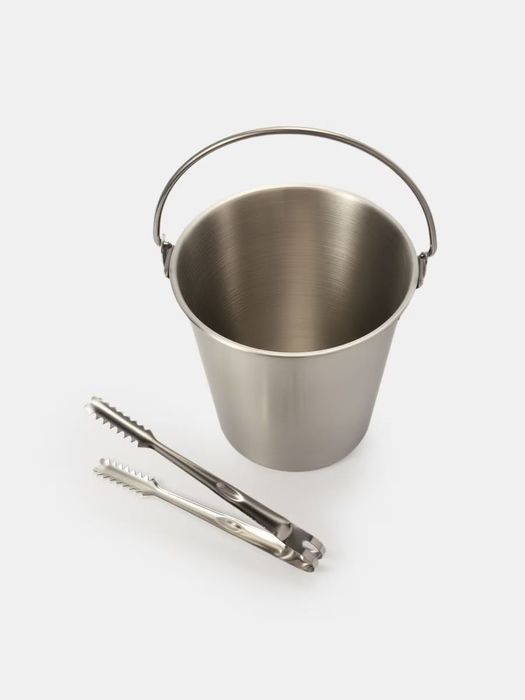 Wiaderko na lód ze szczypcami