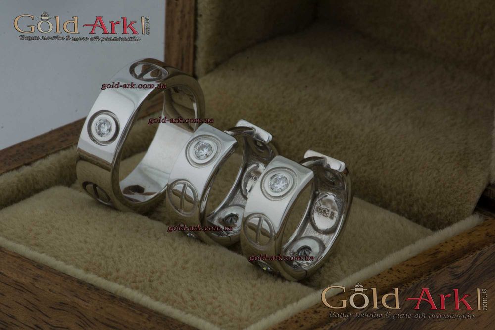 Сережки в белом золоте