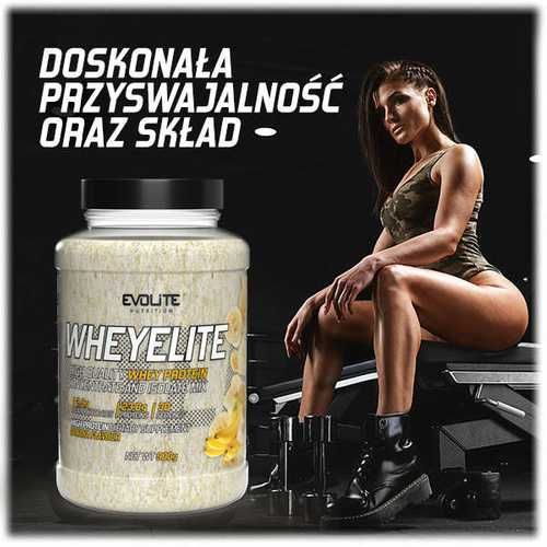 Evolite WheyElite 900g Białko WPC WPI Odżywka Białkowa Malinowa
