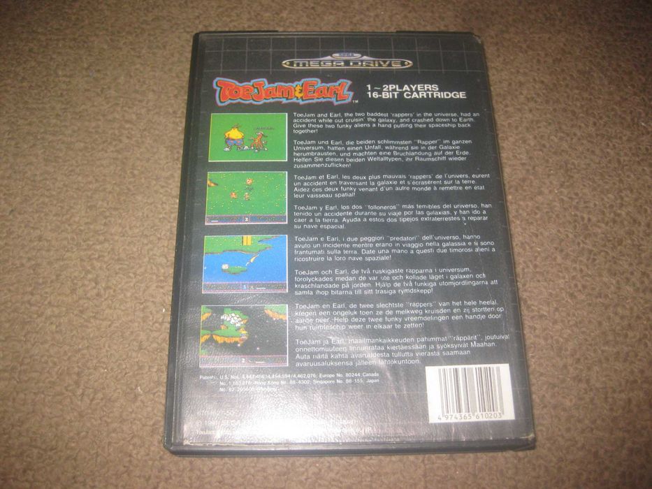 Jogo "ToeJam & Earl" para Sega Mega Drive
