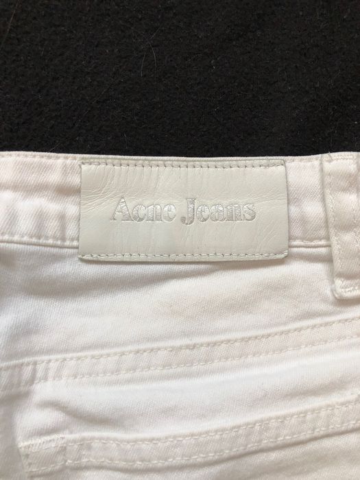 Spodnie Acne Jeans white unisex