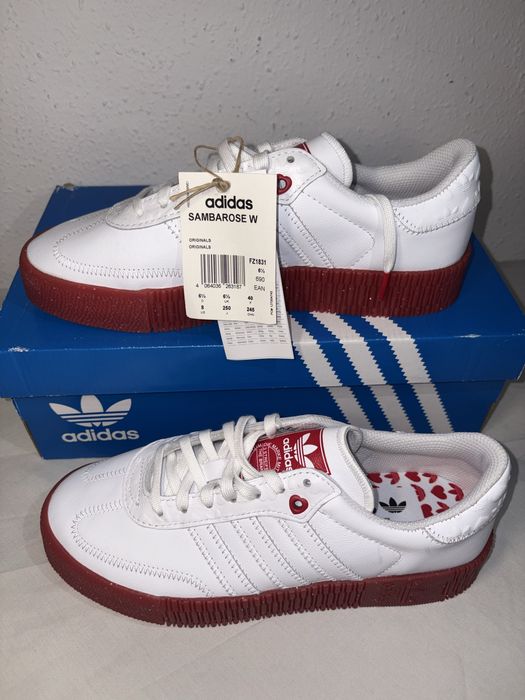 Adidas-Sambarose White Scarlet-Valentine’s Day Rozmiar 40- 100%Orginał