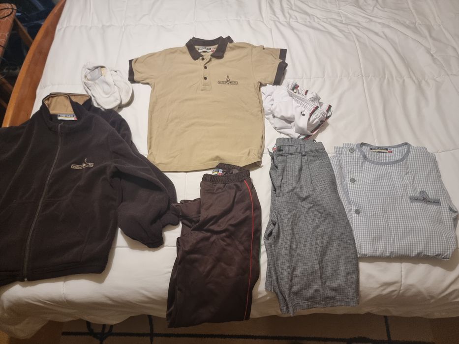 Roupa colégio militar tamanho 10 e 12