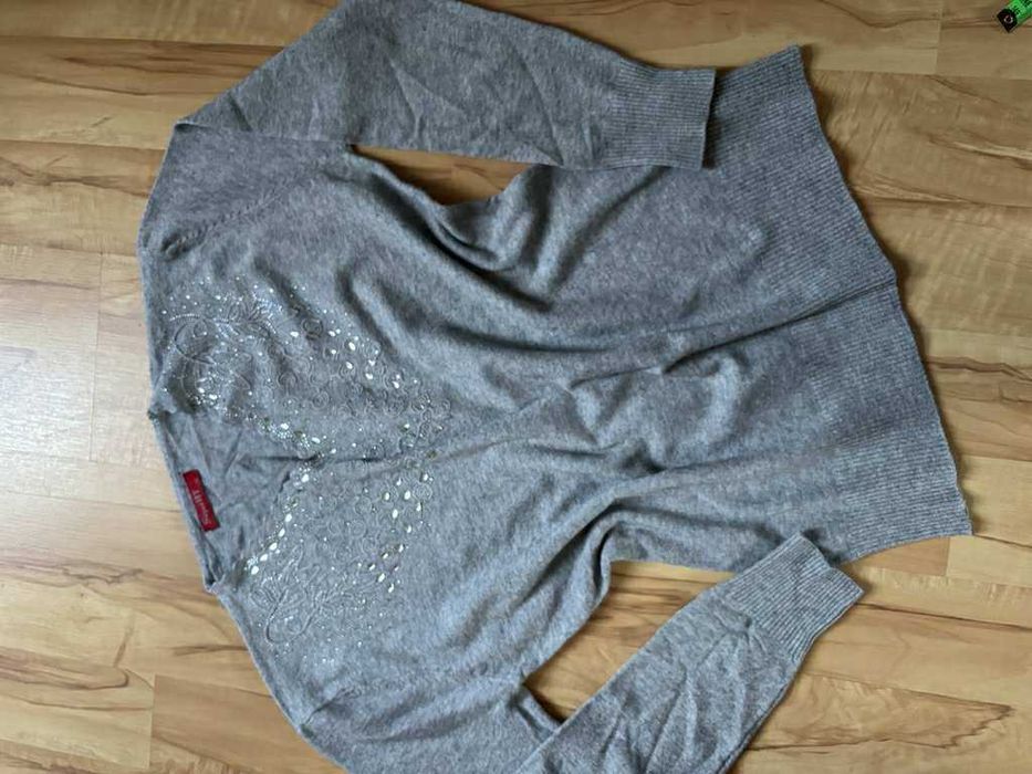 Sweter damski szary z wiskozą Super HT