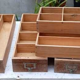 Gavetas vintage com divisórias