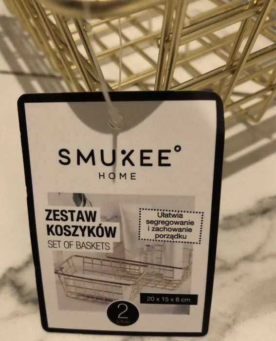Zestaw łazienkowy - uchwyt na suszarkę i papier toaletowy i koszyków
