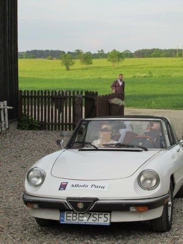 Wynajem auta do ślubu  alfa romeo spajder