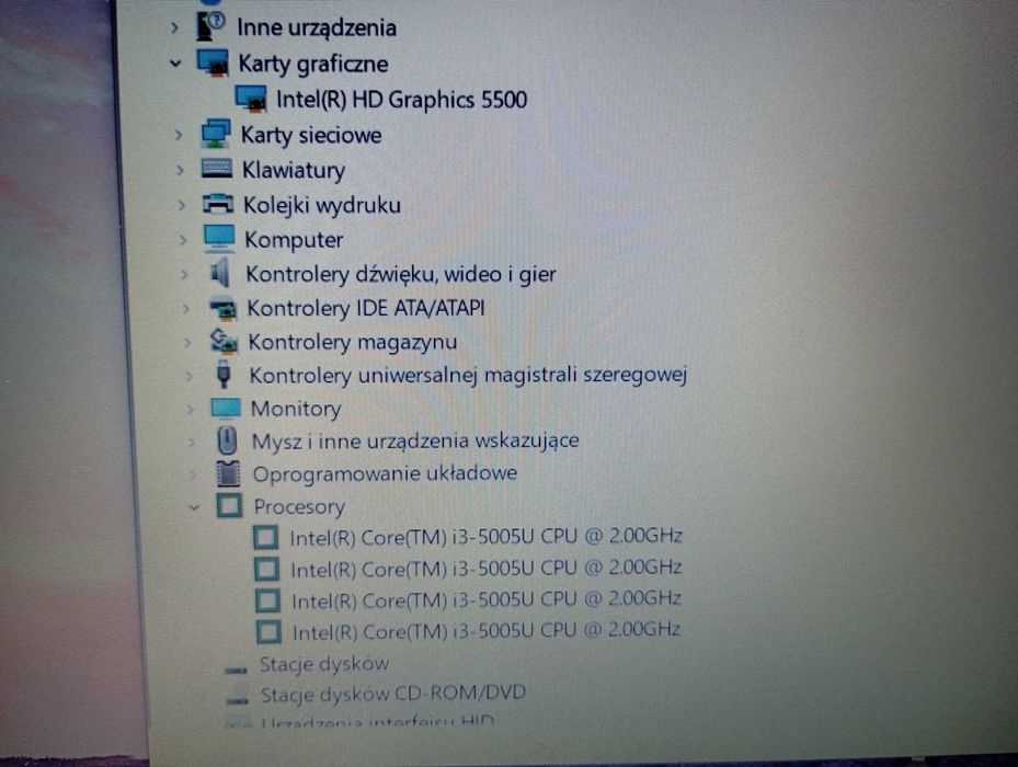 sprzedam asus intel core i3-5005ucpu 2,00ghz.2,00ghz ,4watki