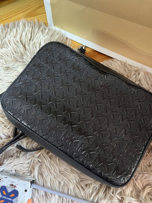 Michael Kors torebka czarna logowana jet set mała listonoszka