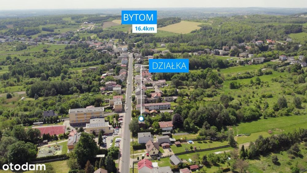 Działka pod budowę domu w zielonej okolicy .