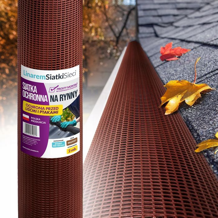 Siatka na rynny 125 - 150mm przeciw liściom Rolka 2mb