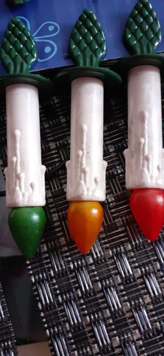 Lampki choinkowe swieczki z PRL -u