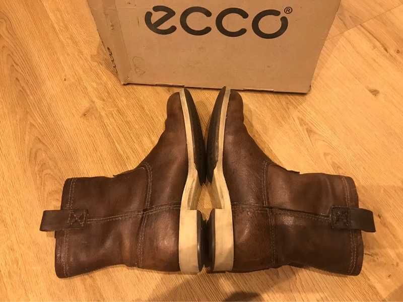 Botki Ecco Saunter brązowe skórzane 36 – wygodne i ponadczasowe
