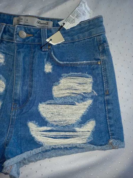 Denim Co. spodenki z wysokim stanem 36/38