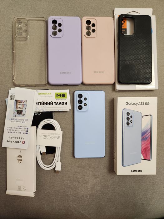 Смартфон Samsung Galaxy A53 Duos 8/256Gb
SM-A5360 + 4е чехла