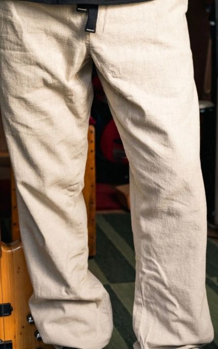 Spodnie męskie joggery Len . Promocja Pakkery