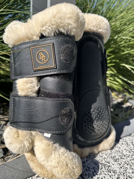 Br horse boots majestic pro ochraniacze skokowe z futerkiem