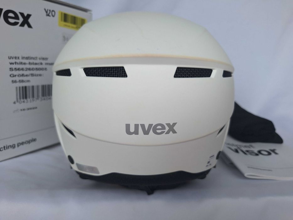 Kask narciarski Uvex Instinct Visor White Black Mat M 56-58cm