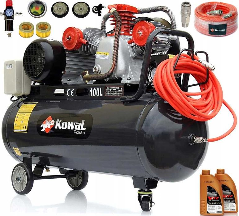 14 Bar KOMPRESOR k9 olejowy tłokowy 100L sprężarka pompa powietrza