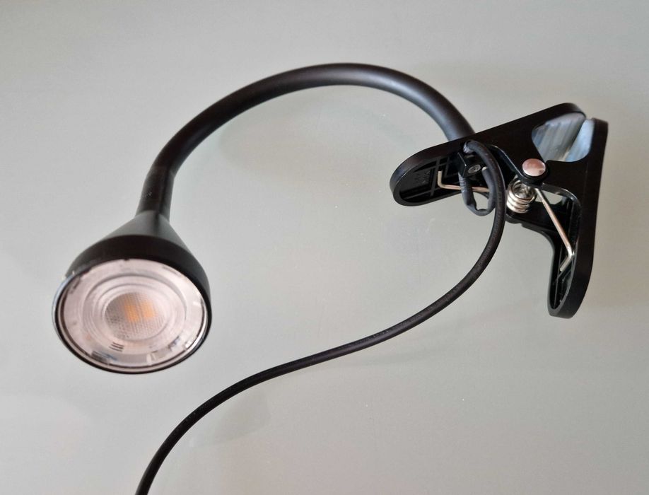 Lampa / reflektor z klamrą LED, czarny IKEA NÄVLINGE