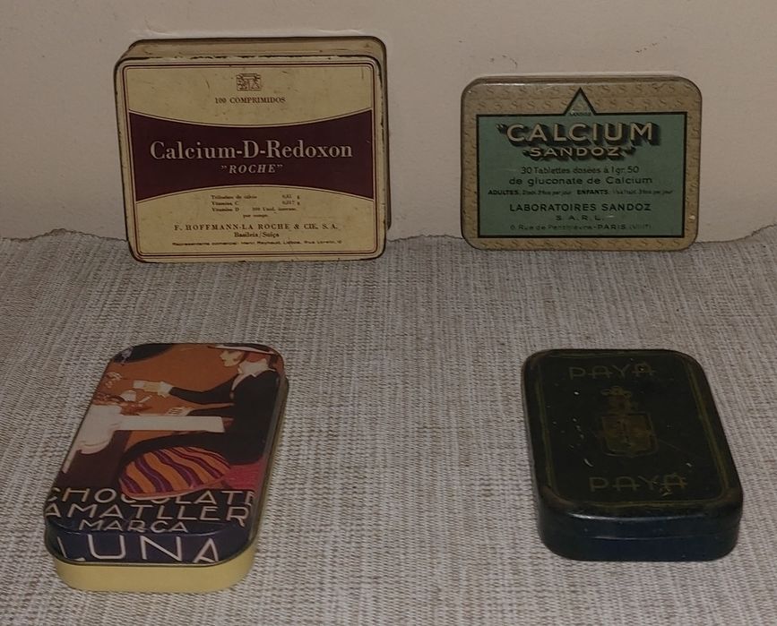 Latas antigas, alguma marcadas. Desde 8€.