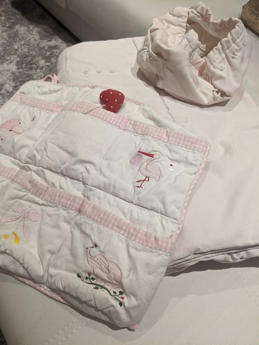 conjunto para berço/texteis menina rosa