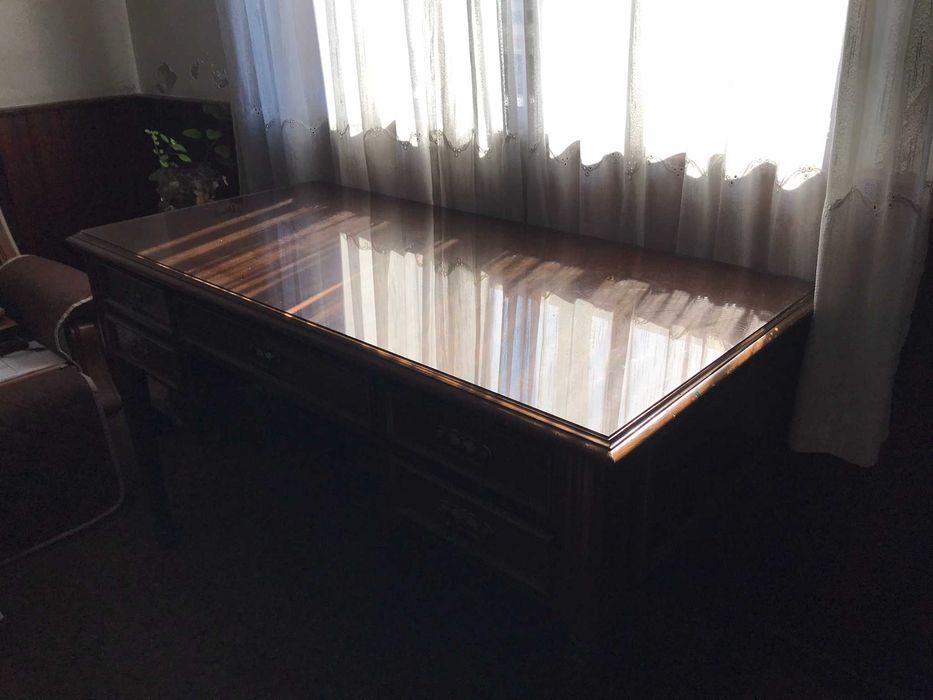 2 peças - Móvel  escritório com secretária madeira maciça. Urgente.