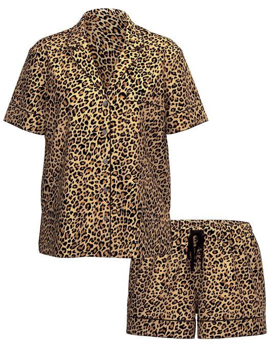 Піжама Victoria’s Secret сатинова леопардова XS–XL | Оригінал | Опт