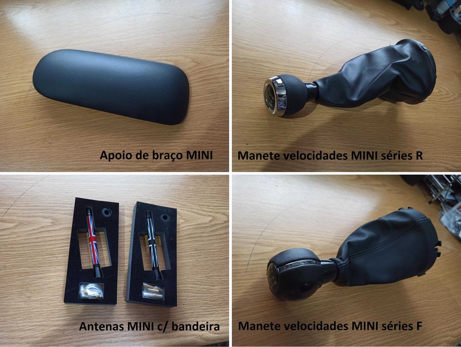 Manetes velocidades MINI COOPER | Apoio braço | Fole Travão | Antenas