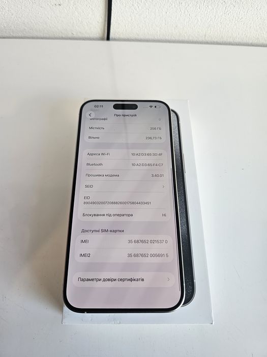 Iphone 15 Pro max батарея 87% Neverlock повністю  оригвнал