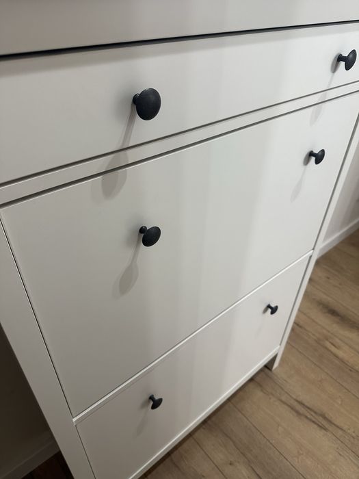 Szafka na buty 2 przegrody Hemnes Ikea biała
