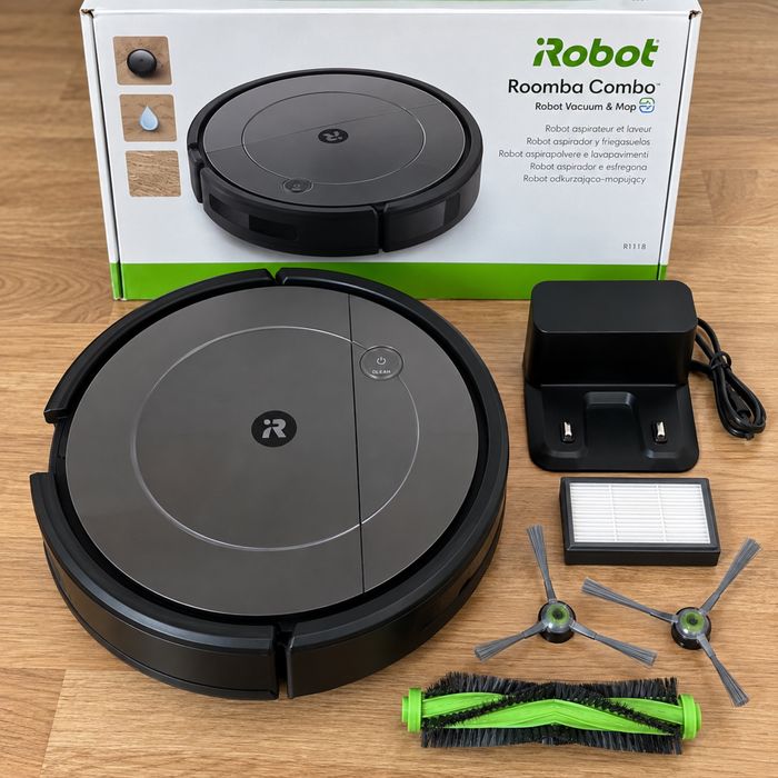 iRobot Roomba Combo – robot sprzątający odkurza i mopuje + nowe szczotki i filtr