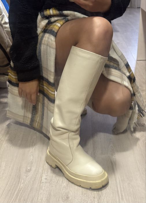 Сапоги труби молочні ШКІРА 38(39)