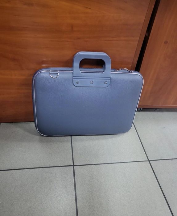 Aktówka szara na dokumenty, laptop 15,6 cala