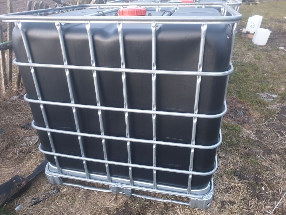Zbiornik czarny czysty na wode deszczówkę beczka baniak 1000l transport