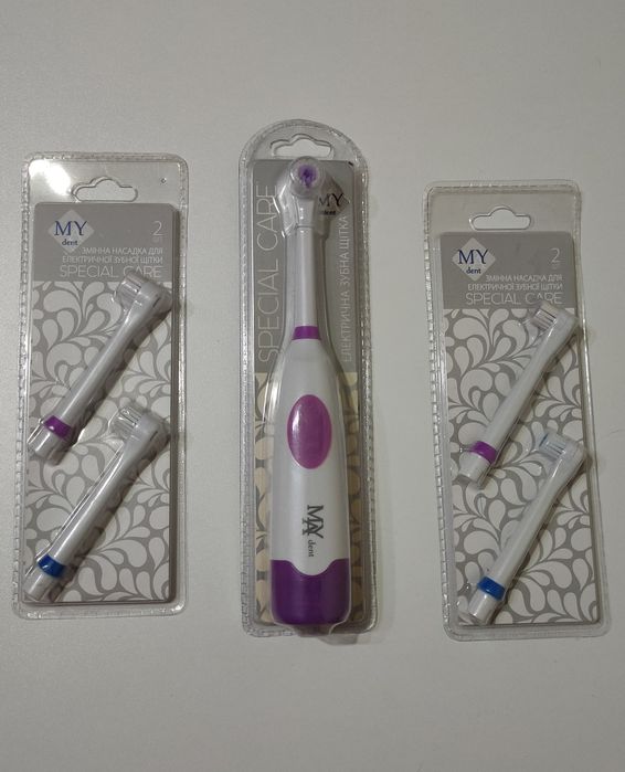 Електрична зубна щітка MAY dent Special Care + 4 змінні насадки