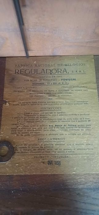 Relógio de Parede Reguladora