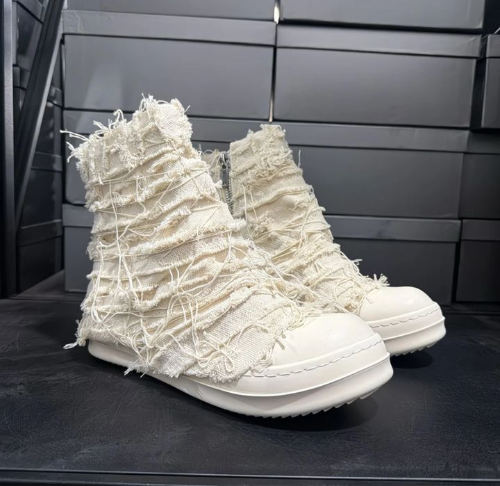 Кеды от рик овенс Rick Owens DRKSHDW Slashed High Ramones. Рваные рамоны высокие