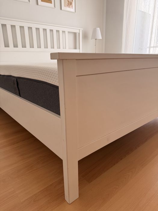 Cama de casal Ikea Hemnes + colchao Emma 180x200