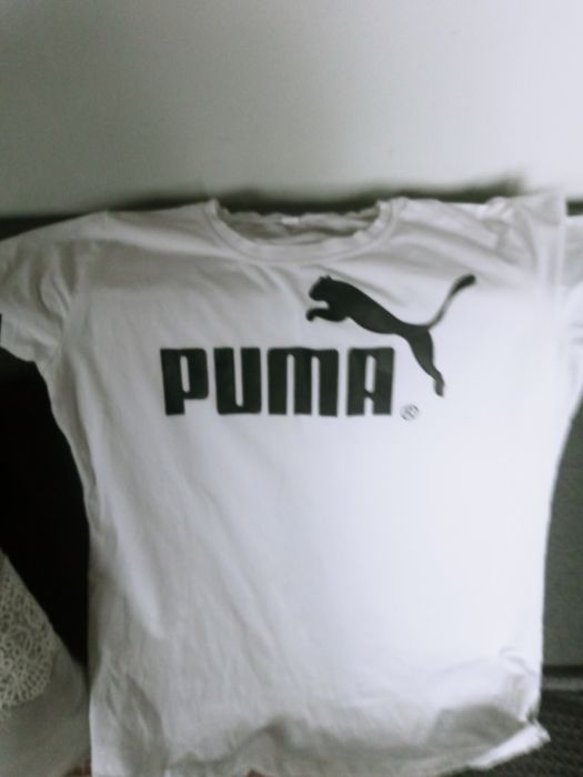 Koszulka logo Puma XL biala damska bawelna