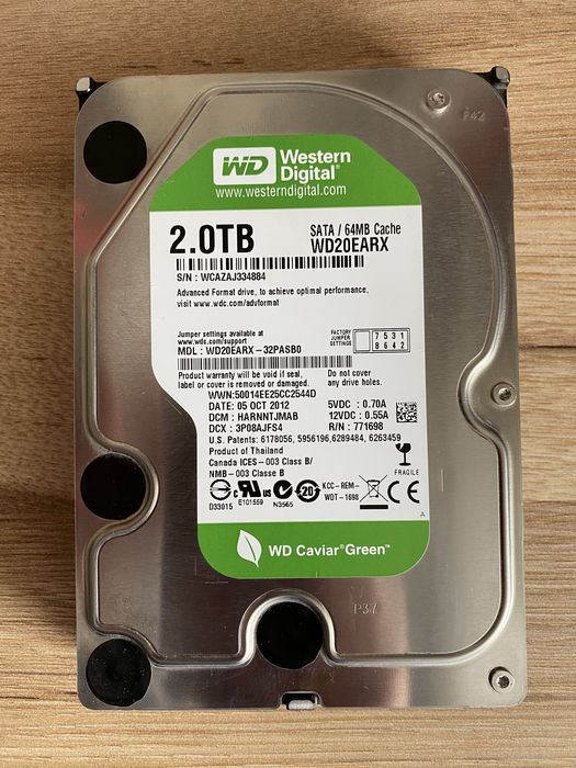 Dysk HDD WD Caviar Green 2TB 3.5