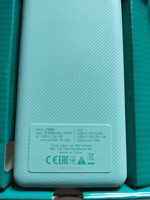 Powerbank 10000mAh Trust Primo USB-C.