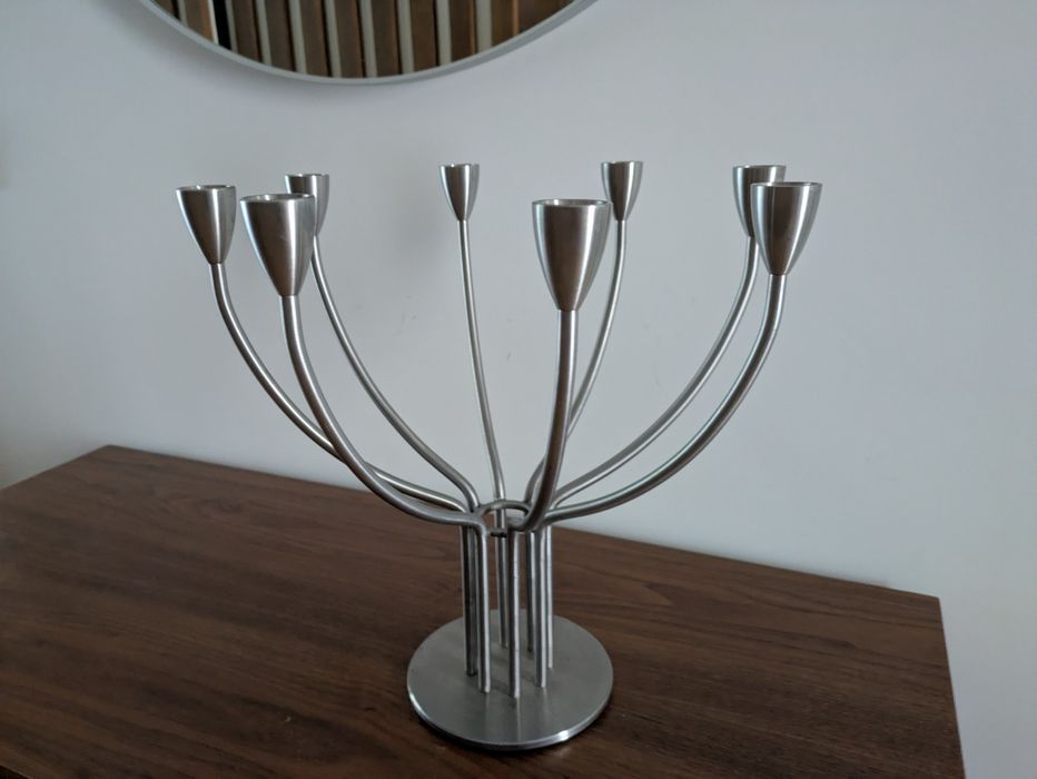 Candelabro inox escovado